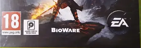 Dragon Age: Inquisition, the PEGI square on its front