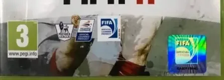 FIFA 11, the PEGI square on its front
