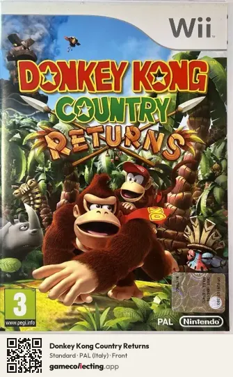 Donkey Kong Country Returns Nintendo Wii, Italy box front