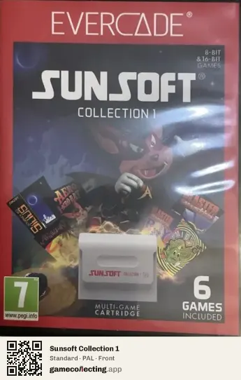 Sunsoft Collection 1 Evercade, PAL box front