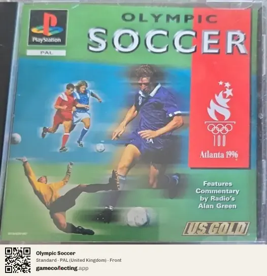 Olympic Soccer PlayStation, United Kingdom box front