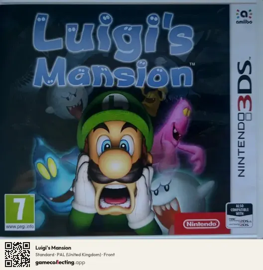 Luigi's Mansion Nintendo 3DS, United Kingdom box front