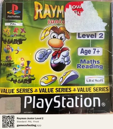 Rayman Junior Level 2 PlayStation, PAL box front