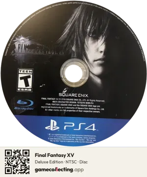 Final Fantasy XV PlayStation 4, NTSC disc