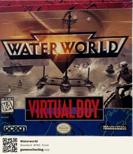 Waterworld Virtual Boy, NTSC box front