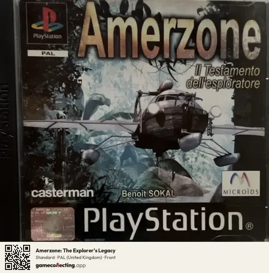 Amerzone: The Explorer's Legacy PlayStation, United Kingdom box front