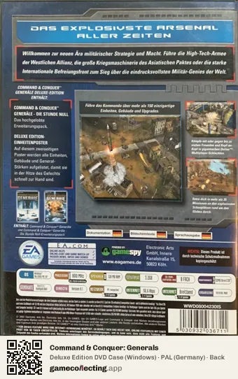 Command & Conquer: Generals Computer, Germany box back