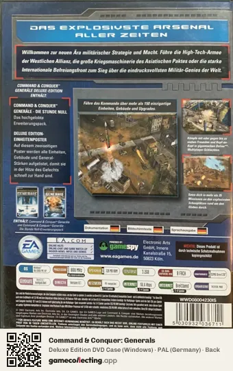 Command & Conquer: Generals Computer, Germany box back