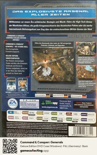 Command & Conquer: Generals Computer, Germany box back