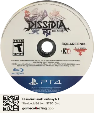Dissidia Final Fantasy NT PlayStation 4, NTSC disc