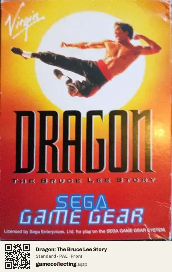 Dragon: The Bruce Lee Story Sega Game Gear, PAL box front