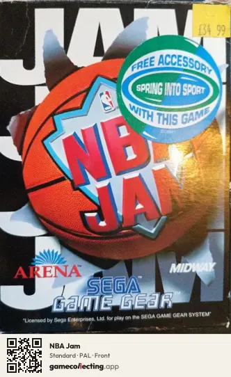 NBA Jam Sega Game Gear, PAL box front