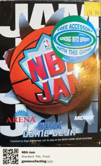 NBA Jam Sega Game Gear, PAL box front