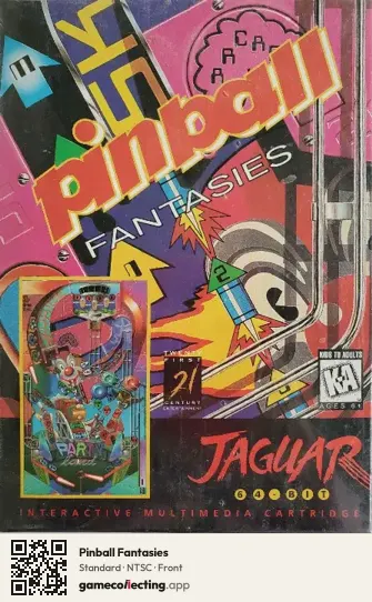 Pinball Fantasies Atari Jaguar, NTSC box front