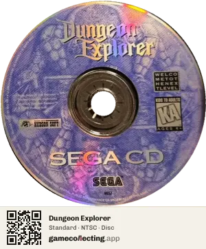 Dungeon Explorer Sega Mega-CD / Sega CD, NTSC disc