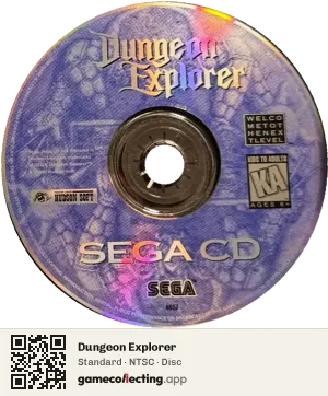 Dungeon Explorer Sega Mega-CD / Sega CD, NTSC disc