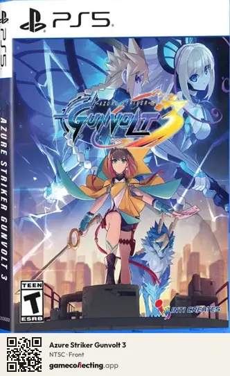 Azure Striker Gunvolt 3 PlayStation 5, NTSC box front