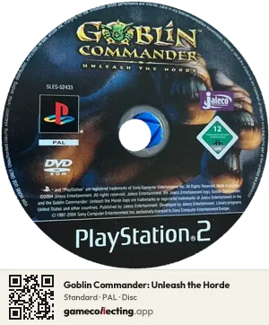 Goblin Commander: Unleash the Horde PlayStation 2, PAL disc