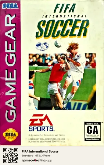 FIFA International Soccer Sega Game Gear, NTSC box front