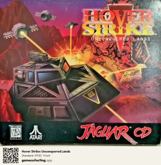 Hover Strike: Unconquered Lands Atari Jaguar CD, NTSC box front