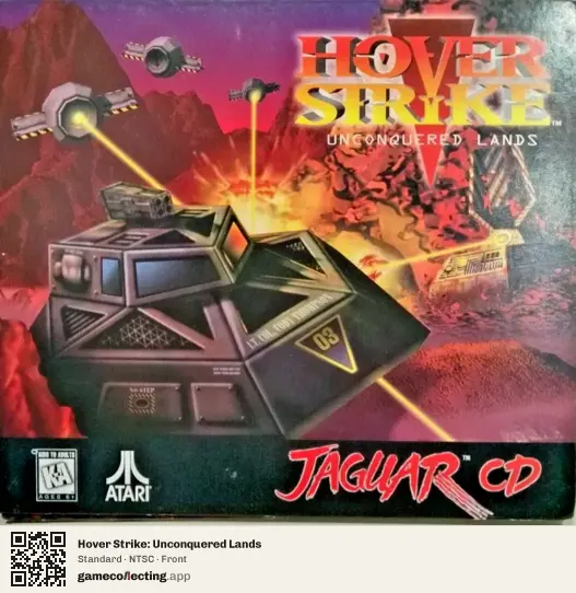 Hover Strike: Unconquered Lands Atari Jaguar CD, NTSC box front
