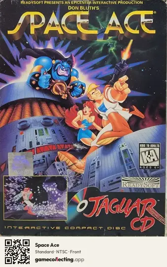 Space Ace Atari Jaguar CD, NTSC box front