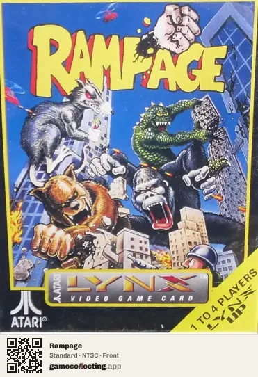 Rampage Atari Lynx, NTSC box front