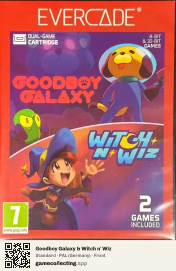 Goodboy Galaxy & Witch n' Wiz Evercade, Germany box front