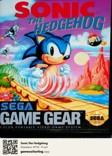Sonic the Hedgehog Sega Game Gear, NTSC box front
