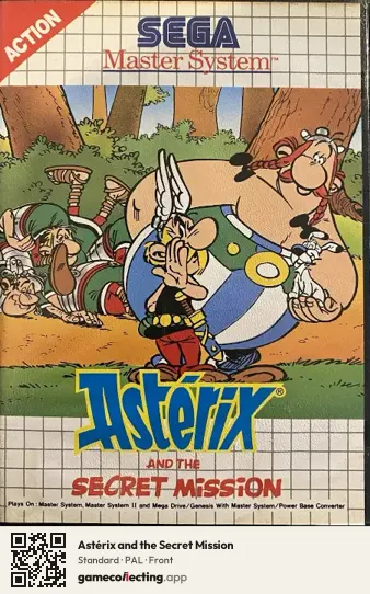 Astérix and the Secret Mission Sega Master System, PAL box front