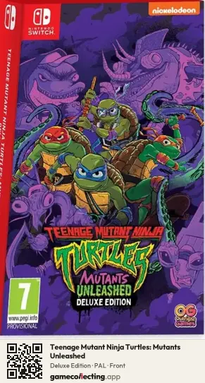 Teenage Mutant Ninja Turtles: Mutants Unleashed Nintendo Switch, PAL box front
