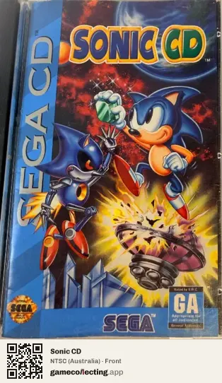 Sonic CD Sega Mega-CD / Sega CD, Australia box front