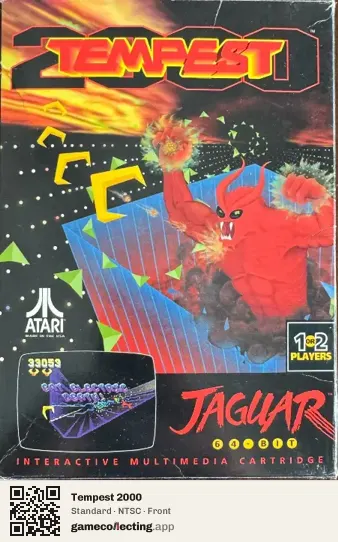 Tempest 2000 Atari Jaguar, NTSC box front