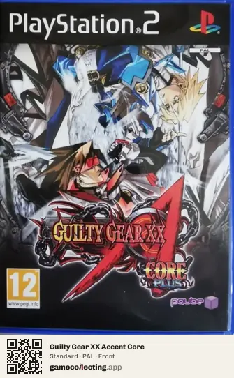 Guilty Gear XX Accent Core PlayStation 2, PAL box front
