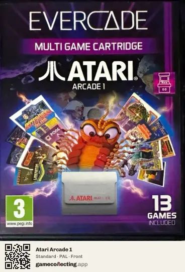Atari Arcade 1 Evercade, PAL box front