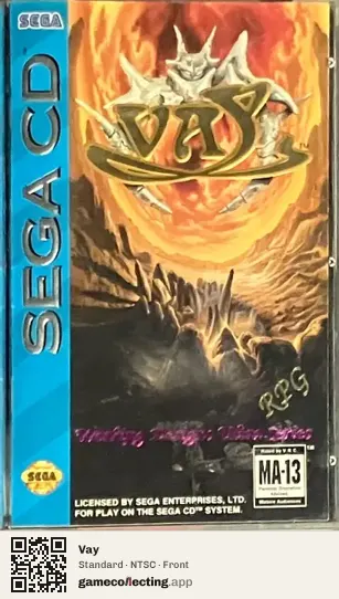 Vay Sega Mega-CD / Sega CD, NTSC box front