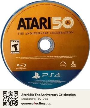 Atari 50: The Anniversary Celebration PlayStation 4, NTSC disc