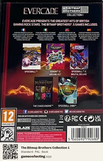 The Bitmap Brothers Collection 1 Evercade, PAL box back