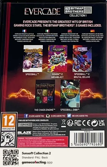 Sunsoft Collection 2 Evercade, PAL box back