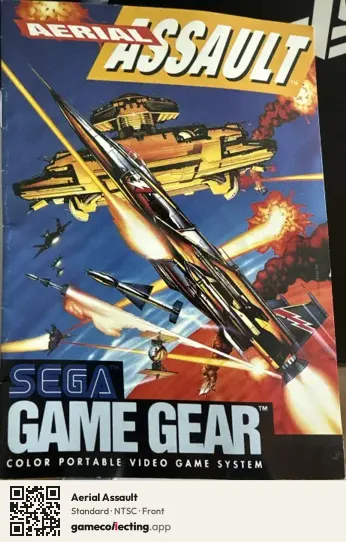 Aerial Assault Sega Game Gear, NTSC box front