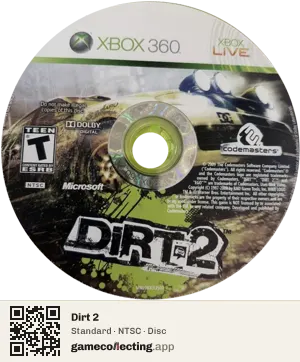 Dirt 2 Xbox 360, NTSC disc