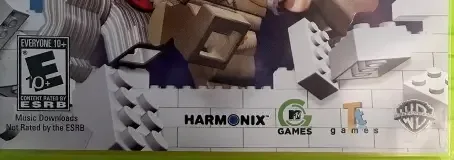 LEGO Rock Band, the ESRB box on its front