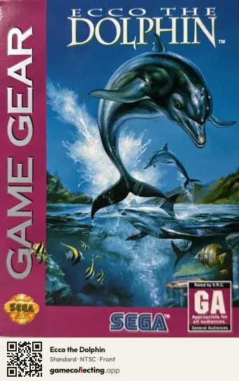 Ecco the Dolphin Sega Game Gear, NTSC box front