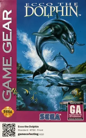 Ecco the Dolphin Sega Game Gear, NTSC box front
