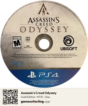 Assassin's Creed Odyssey PlayStation 4, NTSC disc