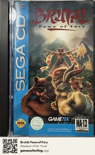 Brutal: Paws of Fury Sega Mega-CD / Sega CD, NTSC box front