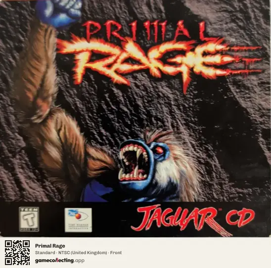 Primal Rage Atari Jaguar CD, United Kingdom box front