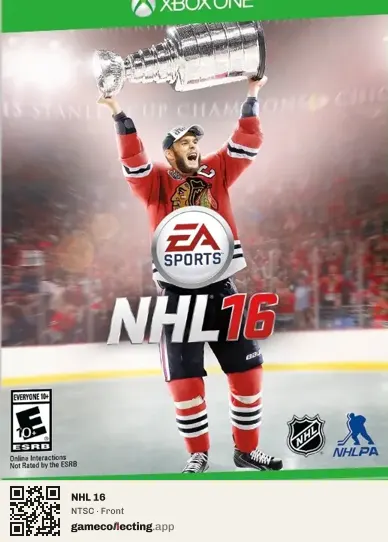 NHL 16 Xbox One, NTSC box front