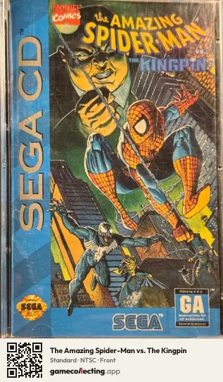 The Amazing Spider-Man vs. The Kingpin Sega Mega-CD / Sega CD, NTSC box front