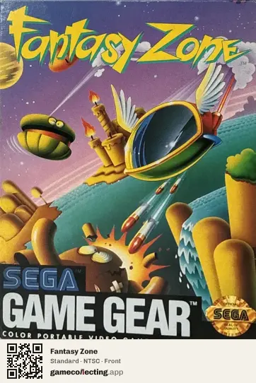 Fantasy Zone Sega Game Gear, NTSC box front